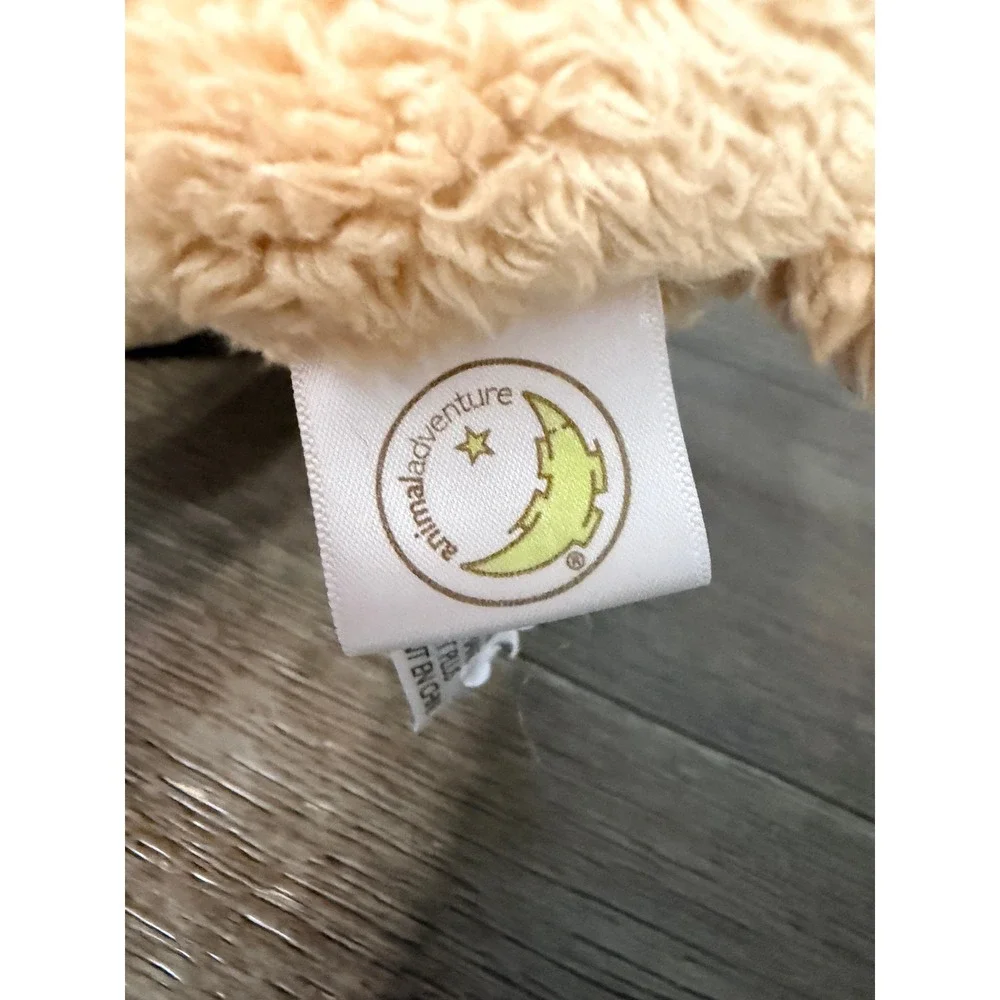 Animal Adventure Tan‎ Sherpa Teddy Bear with Blue Striped Bow Tie Plush